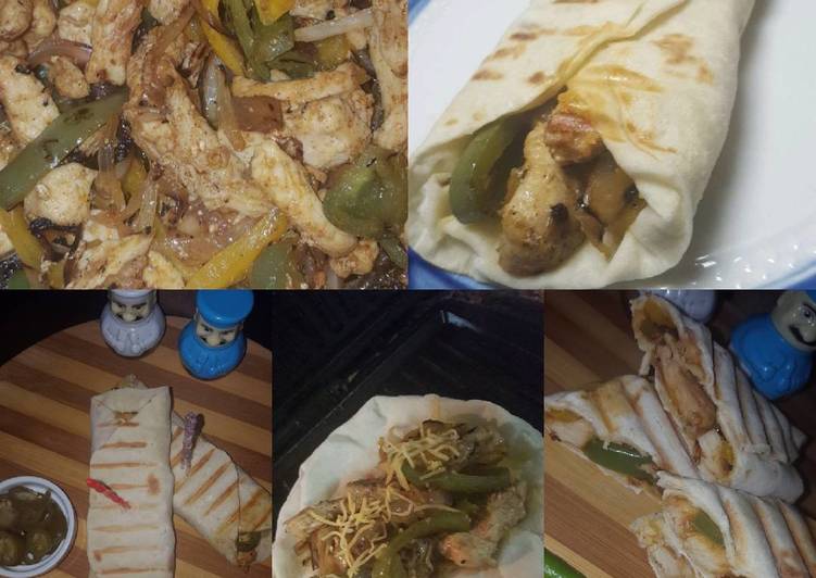 فاهيتا الدجاج مع خبز الصاج