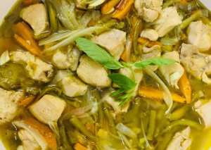 صدر دجاج بالفاصوليا والخضار