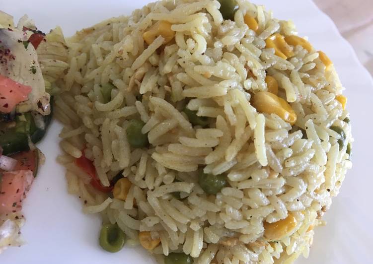 أرز بالخضار والدجاج👍🏼👍🏼