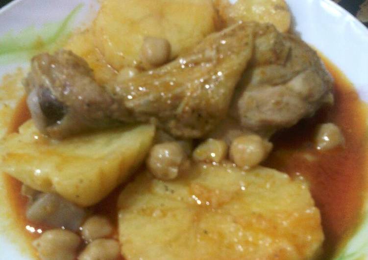 شطيطحة بطاطا بالدجاج