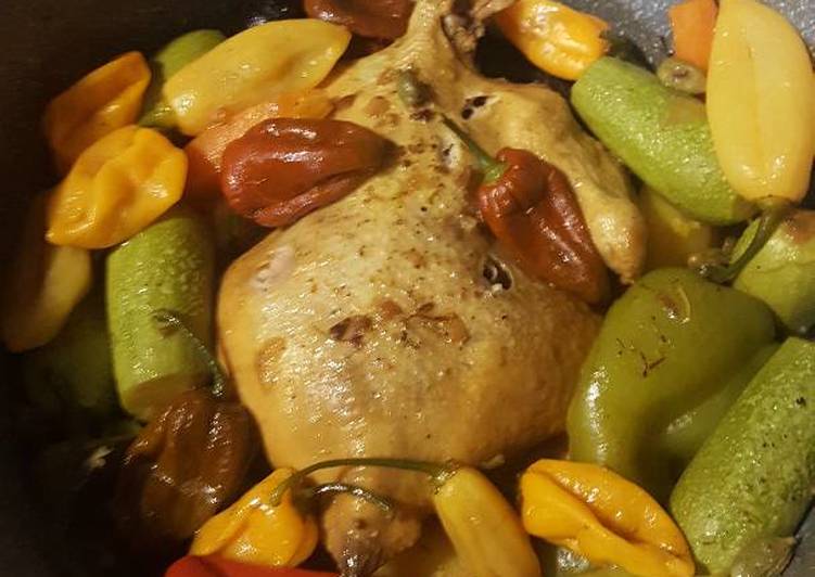 دجاج مع خضار