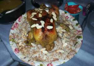 دجاج المحشي بال فريكه