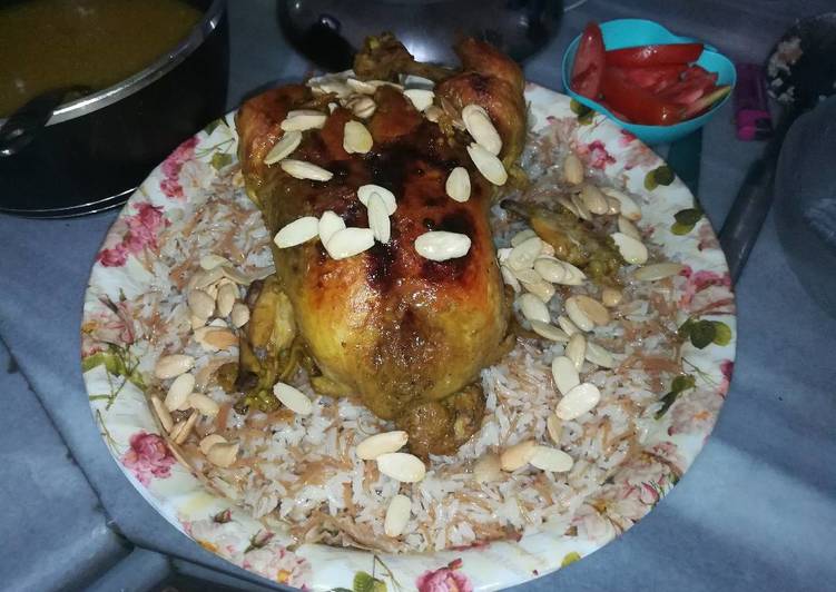 دجاج المحشي بال فريكه