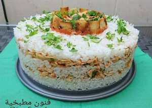 تورتة فتة شاورما الفراخ