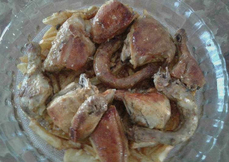 دجاج على البخار