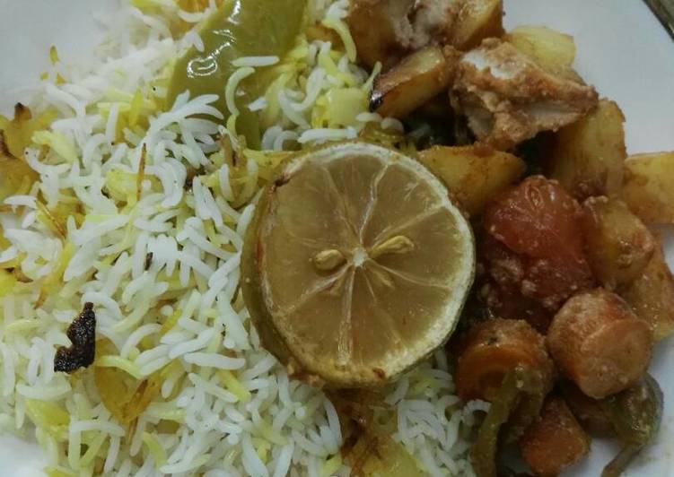 عيش فرقاعة و فخارة دجاج