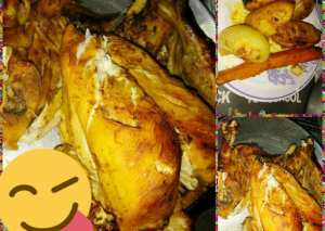 دجاج محمر مع الخضار بأكياس الشواء 🐓🍗