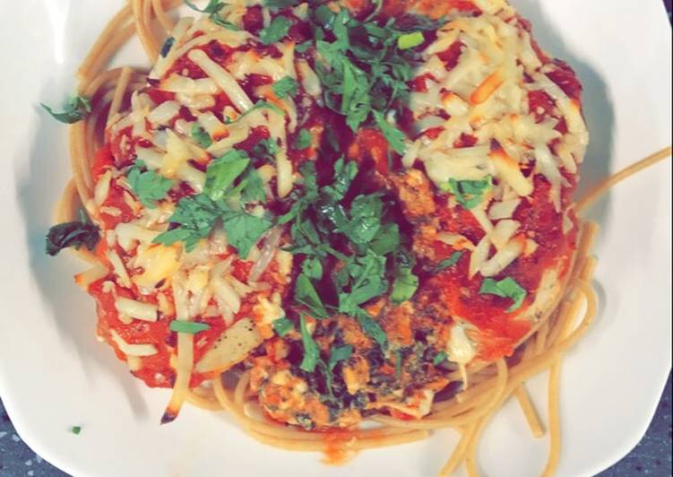 دجاج محشو بالسبانخ و جبنة القريشة (الكوتاجً)