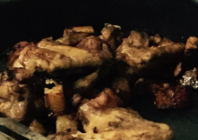 اجنحة الدجاج بالصويا والبطاطس