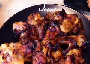 اجنحه دجاج بالمشروم والجبن