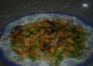 سلطه دجاج بالخضار