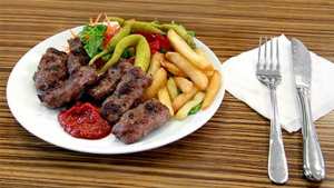 كباب مقلي شهي