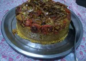 مقلوبة بالباذنجان ودبابيس الفراخ