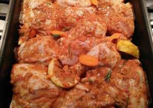 دجاج بالتتبيلة بالفرن