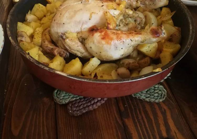 دجاج بالثوم و الكزبرة