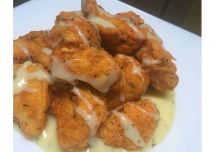 قطع الدجاج بكريمه البقدونس