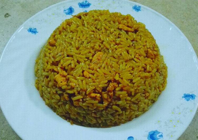 رز بسمتي بقطع الدجاج