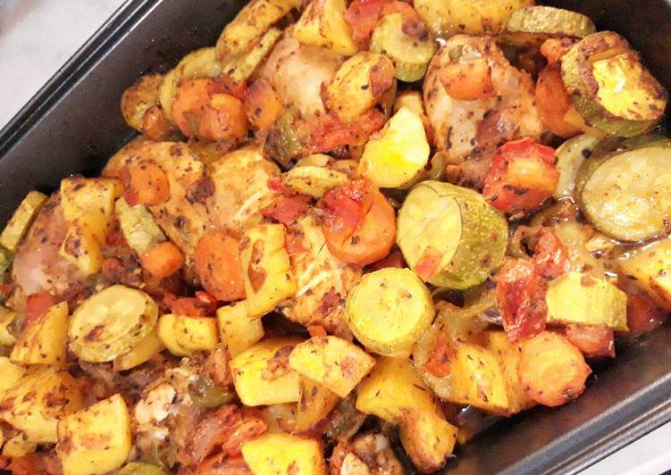 صينيه دجاج بالخضروات