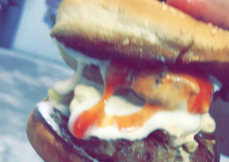 برجر دجاج على طريقتي