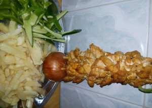 دجاج شاورما باسياخ