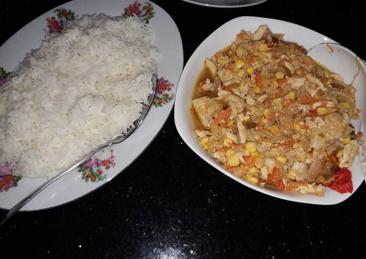 دجاج صيني مع رز أبيض (Chinese)