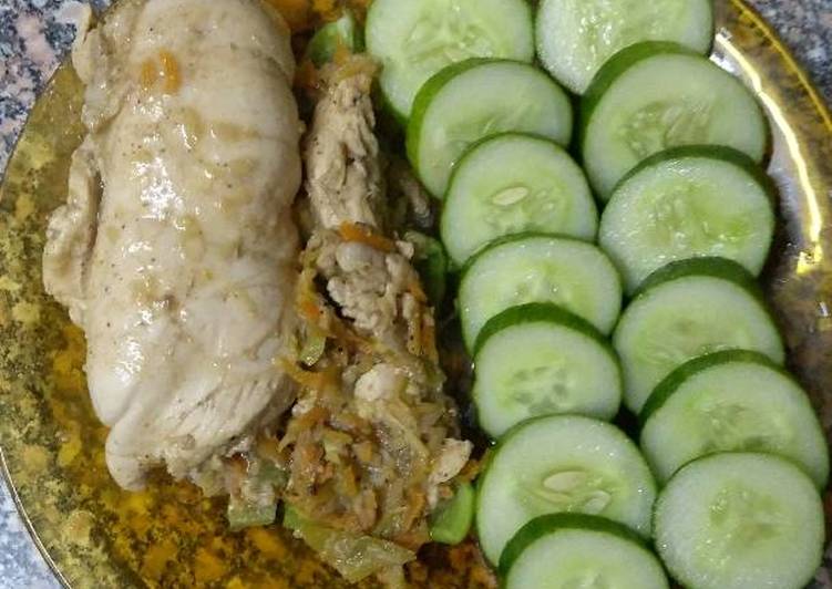 رول الدجاج بالخضار وصوص الليمون 😍