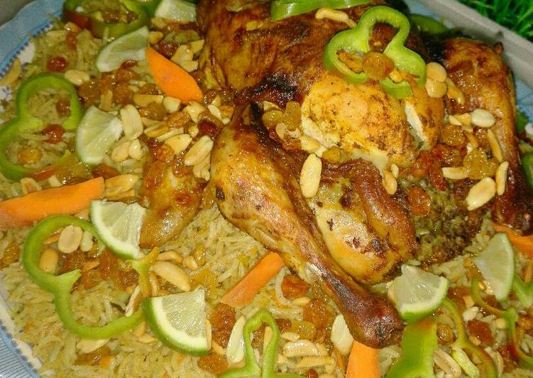 دجاج محشي مع رز الكبسه 😍😋
