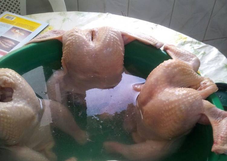 طريقة تنظيف الدجاج