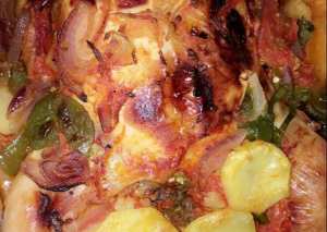 دجاج متبل و مشوي