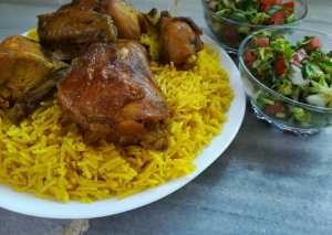 كبسة الدجاج بدون خضار