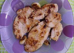 شرايح دجاج بالزيت الزيتون و التوم و الليمون (دايت)