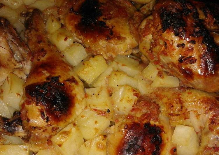 صينية فراخ بالبطاطس