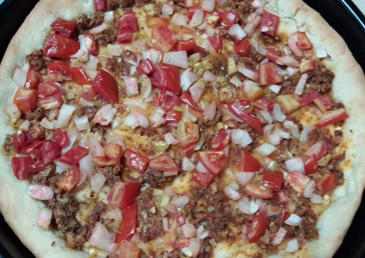 بيتزا بمفروم الدجاج