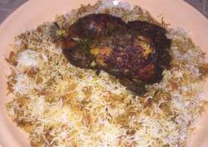 دياي مشوي مع ارز برياني