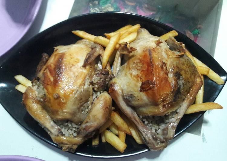 فراخ مخشيه ارز بالكبد والاوانص