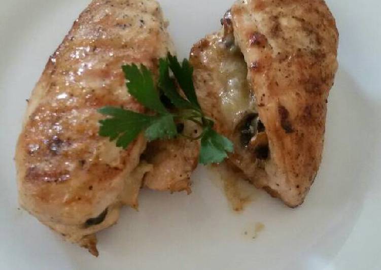 صدور الدجاج 🍄 بالفطر 🍄 والجبنة