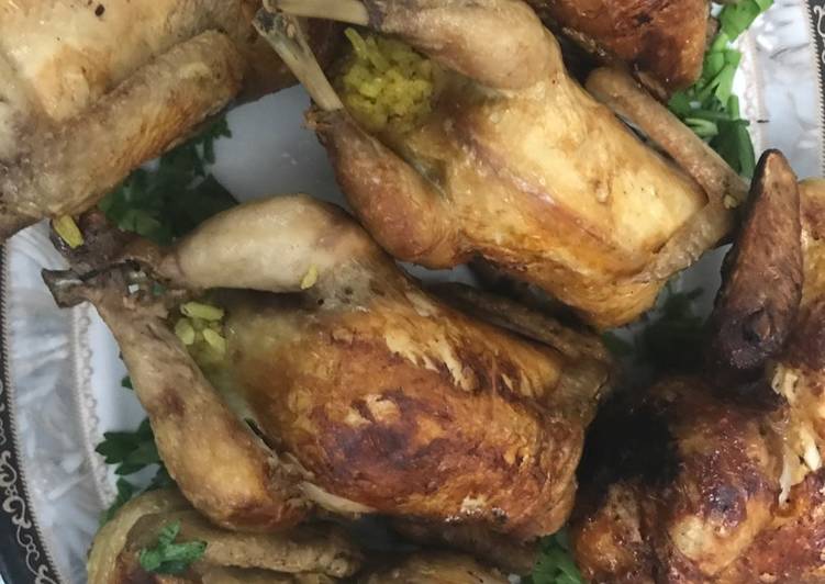 دجاج محشي بخلطة الارز