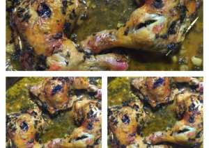 فخاد دجاج محشيه ثوم و بقدونس