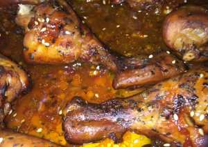 افخاذ الدجاج بالفرن