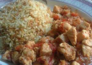 طبق الفراخ مع الارز بالكاري