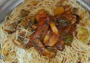 مكرونه بالدجاج