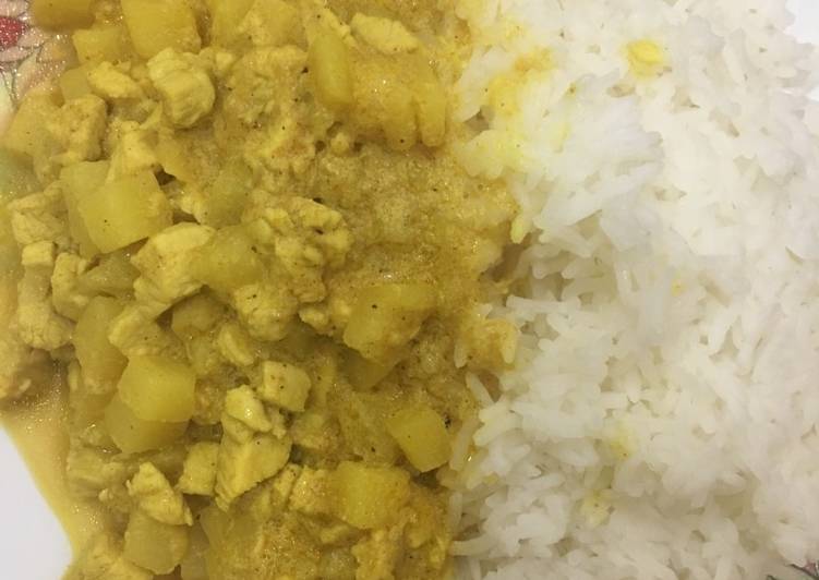 كاري الدجاج بالزبادي سهل جداً