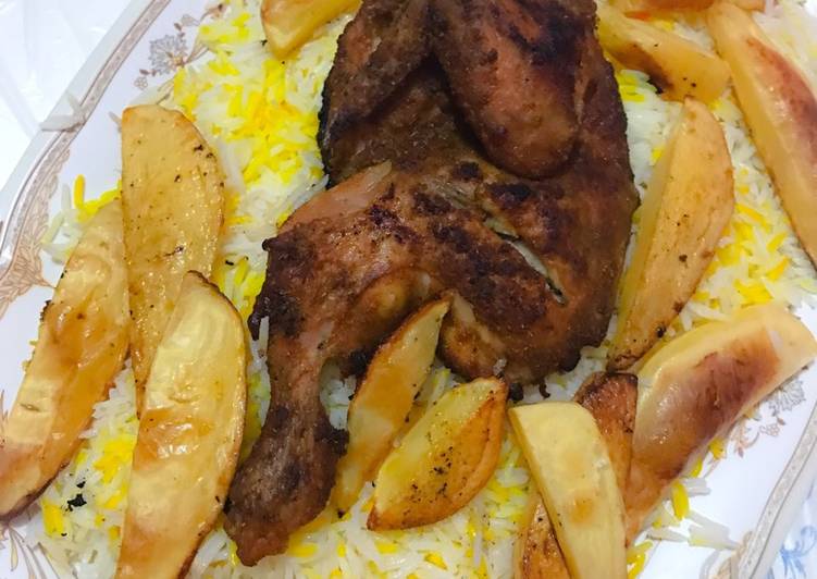 دجاج بالفرن مع البطاطس