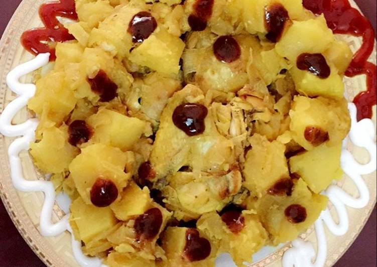 دجاج بالبطاطا(مكمخ)