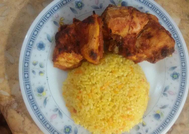 فراخ مشوية وارز