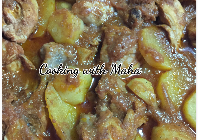 صينية الدجاج و البطاطا بالصلصة