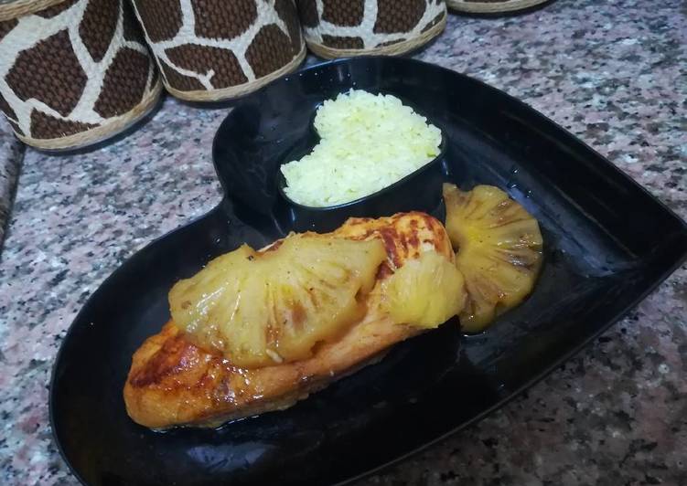 دجاج بالاناناس والصويا صوص