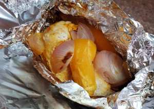 دجاج مغلف بالفرن مع أرز صيادية