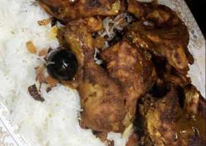 دجاج بالفرن مع الارز الابيض المنكة