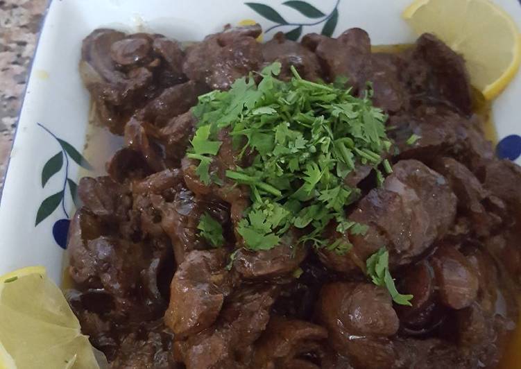 كبدة الدجاج بصوص الصويا